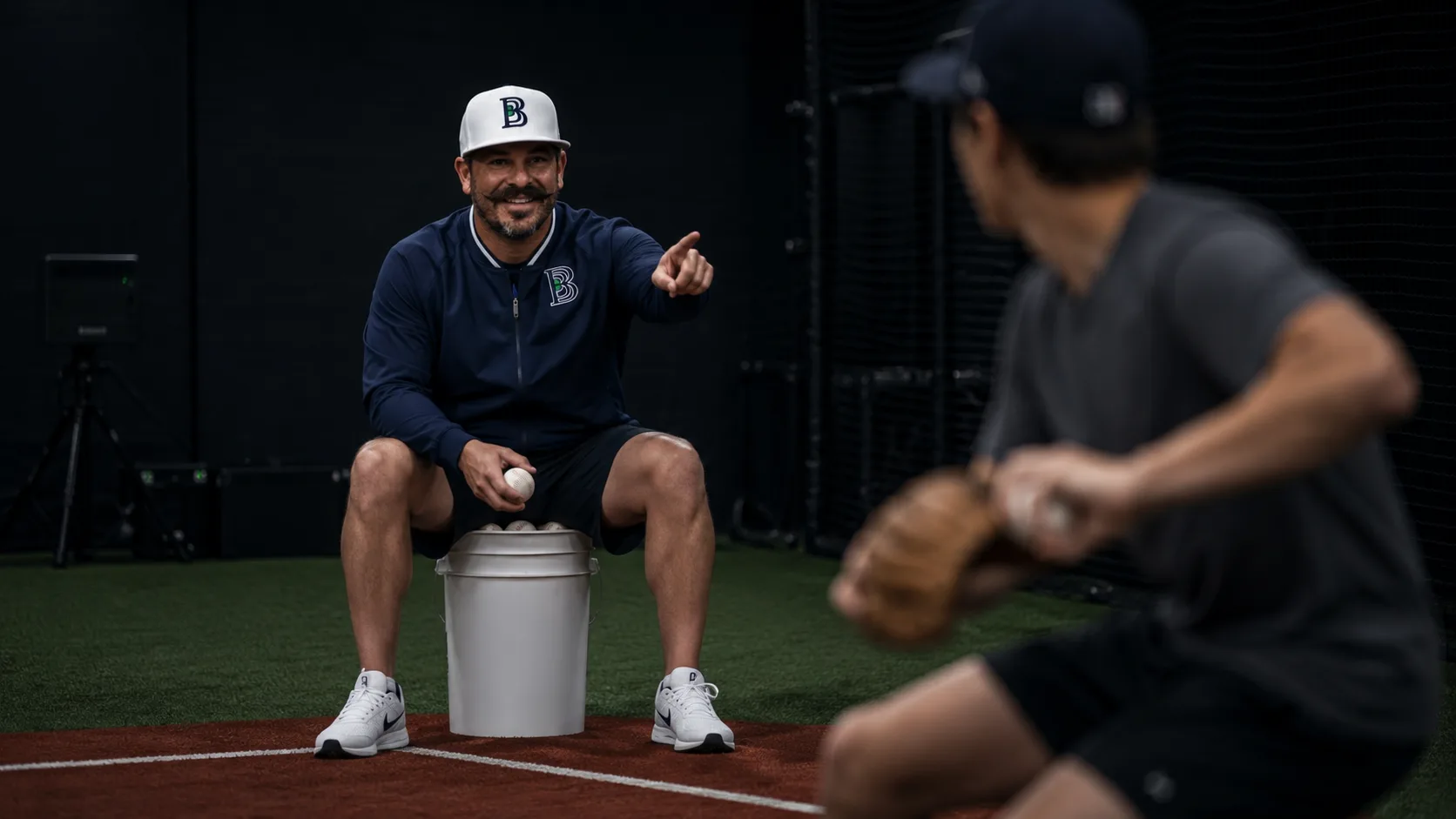 Coach with pitcher