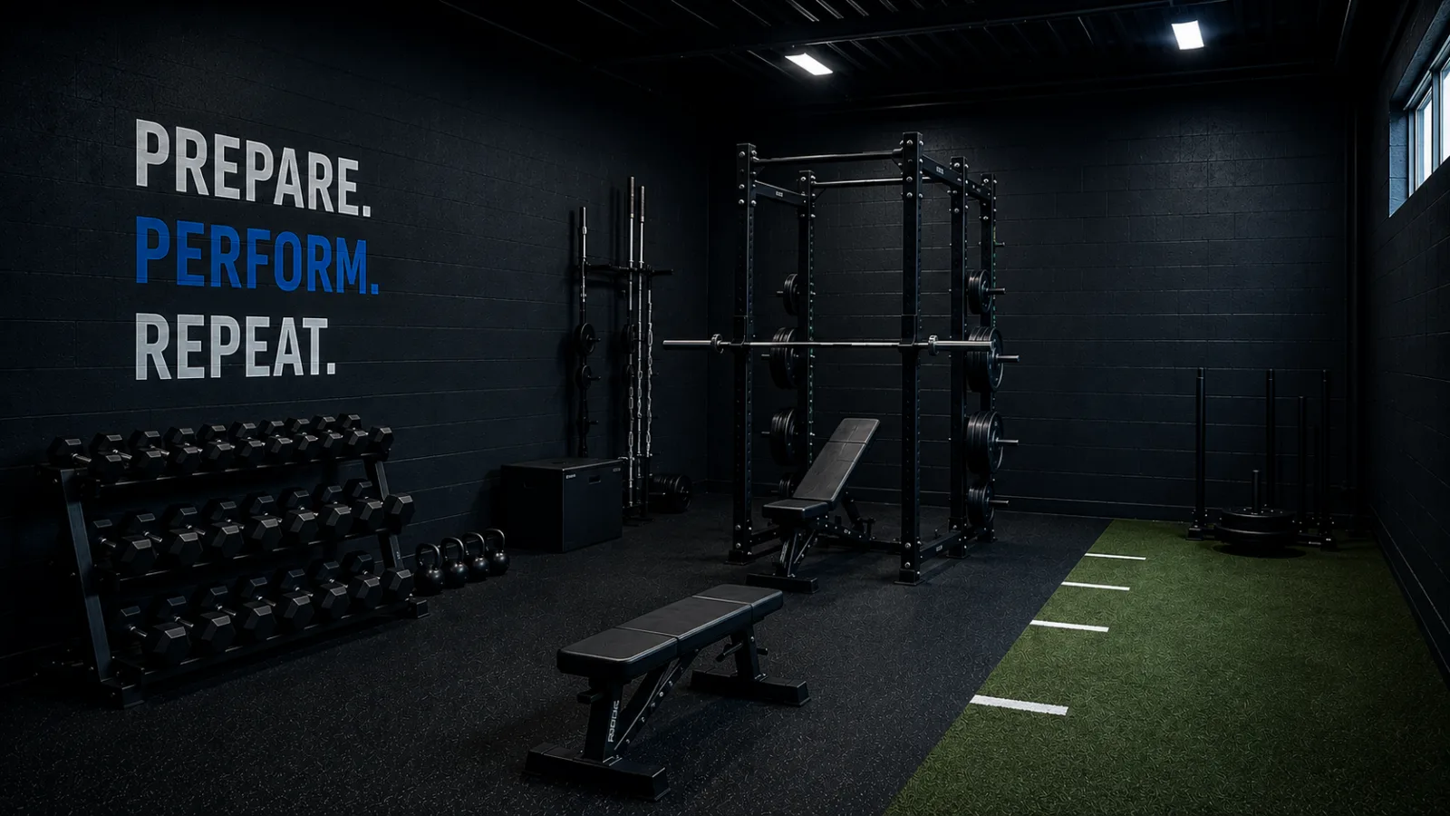 Weight Room at By The Book Baseball